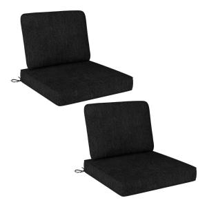 Комплект из 2 подушек для патио со съемными чехлами Slickblue, Black