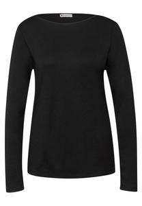 STREET ONE Лонгслив в черном цвете