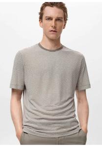 Футболка Mango Print T-shirt, Taupe