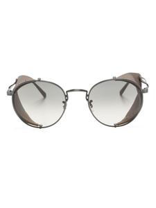 Oliver Peoples солнцезащитные очки-маска Cesarino-L, коричневый