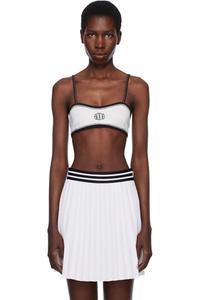 Белый декорированный бюстгальтер-бралетт Bode