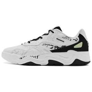 XTEP Подводное течение 3.0 Износостойкие низкие скейтерские кроссовки мужские белый черный зеленый - белый черный зеленый, цвет White Black Green