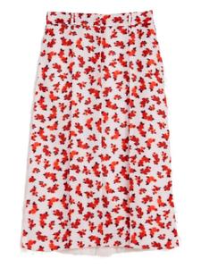 Jil Sander юбка миди с цветочным принтом, розовый