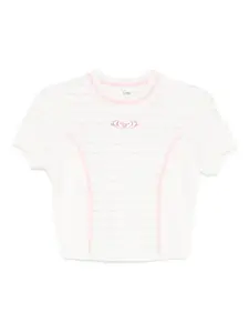 Трикотажный топ с отделкой Casablanca, белый