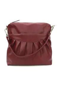 Кожаная сумка Leona со сборками Eastern Counties Leather, красный