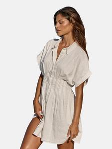 Lipsy Платье-рубашка в белом цвете