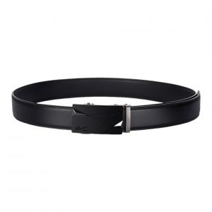 Ремень из спилка кожи Unisex 3,5 см WARRIOR, черный