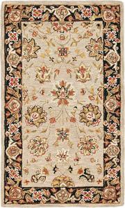 Ковер SAFAVIEH, 77 x 122 см, Chelsea Collection, Light Blue & Black, ручной работы в стиле French Country из шерсти, идеально для помещений с высокой проходимостью: прихожая, гостиная, спальня (HK505A)