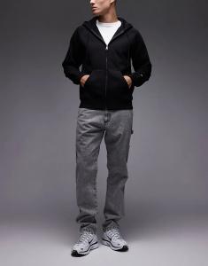 Джинсы плотницкого кроя CAT WWR стандартного кроя серого цвета с эффектом кислотной стирки