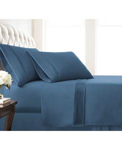 Элегантный плиссированный комплект постельного белья 21 дюйм, очень глубокий, с карманами, размер Full Southshore Fine Linens, цвет coronet blue