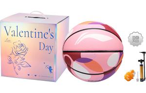 LINING Резиновый баскетбольный мяч pink purple white размер 5/размер 7 тренировочный для детей