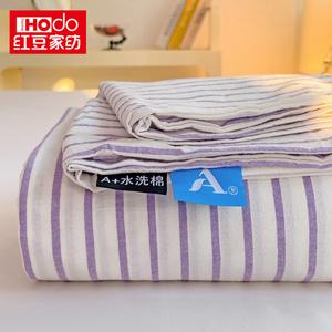Red Bean Home Textiles Простыня 230х250 см из мягкой муслиновой ткани, цвет Light Purple Striped