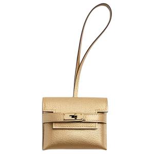 HERMES Сумка из козьей кожи унисекс золотистая