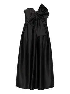 Платье миди с бантами NISSA, черный
