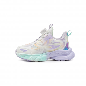 Замороженные беговые кроссовки kids' Disney, бежевый зеленый фиолетовый[thermal thin cotton]