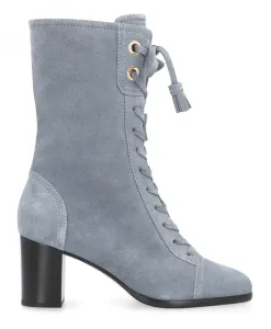 Замшевые сапоги Alberta Ferretti, серый