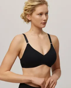 Бюстгальтер из органического хлопка беспроводного отжимания Ysabel Mora, черный