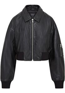 Женская кожаная куртка-бомбер MA-1 большого размера - Bozeman Infinity Leather, черный