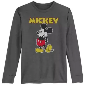 Футболка с рисунком Микки Мауса в винтажном стиле для мальчиков 8-20 лет Disney, серый