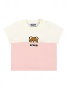 Двухцветная футболка Moschino Kids, нейтральный