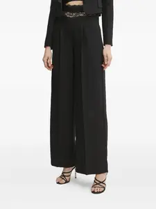 Брюки с кружевными вставками Ermanno Scervino, черный