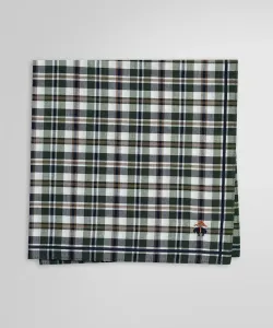 Хлопковый платок в клетку с логотипом GF