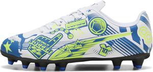 Футбольные бутсы Puma для детей и взрослых Unisex Christian Pulisic Legacy Ultra Firm для искусственного покрытия, белый/желтый