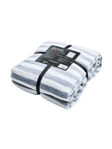 Cats Collection Полоскатый плед серо-белого цвета