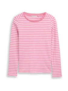 TOM TAILOR DENIM Лонгслив в цвете Rose, пастельно-розовая