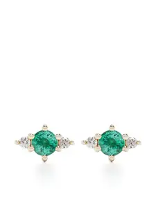 Серьги-гвоздики Trio Posts из желтого золота с бриллиантами Adina Reyter, золотой