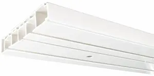 Карниз для штор Liedeco, 3 направляющие, фиксированный размер 210 см, белый