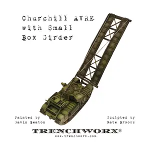 Черчилль AVRE с небольшой коробчатой ​​балкой, WWII - Great Britain (28mm) (Trenchworx)