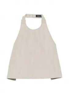 Чистый топ с открытой спиной WARDROBE.NYC, бежевый