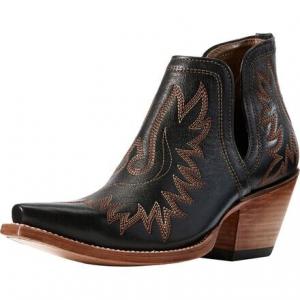 Ботинки женские Ariat Dixon Western Bootie на каблуке, черный/коричневый