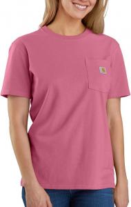 Carhartt женская футболка с карманом, свободный крой, плотная ткань, короткий рукав, Woodrose
