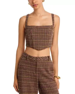 Корсетный топ Тиффани L'Agence, коричневый