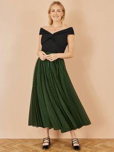 Тюлевая сетчатая юбка Yumi, Green