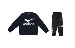 Детская повседневная спортивная одежда Mizuno, Белая футболка и хаки брюки