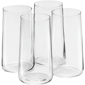 Стаканы для лонгдринков van Well Aва, 55,0 cl, 4 штуки Подарочная коробка с прозрачным окошком, пригодны для мытья в посудомоечной машине Van Well, прозрачный