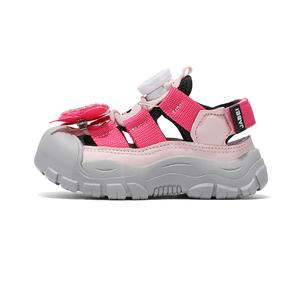 Сандалии детские с низким верхом, амортизирующие, стойкие к истиранию, дышащие, противоскользящие SHIBU, розовый/красная