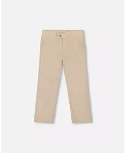 Брюки с наклонными карманами Big Boys светло-бежевые Deux par Deux, коричневый/бежевый