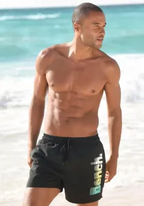 Bench Шорты для плавания с крупным принтом-логотипом, черный