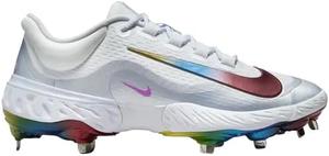 Бейсбольные бутсы Nike Alpha Team Huarache Elite 4 Low Metal, White/Purple