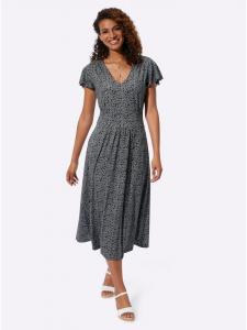 Платье из джерси с черно-белым принтом WITT WEIDEN