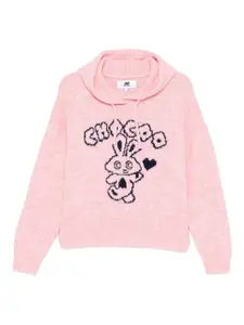 Худи с графичным принтом Chocoolate, розовый