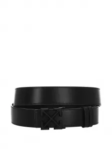 Кожаный ремень с пряжкой-стрелой Off-White, черный