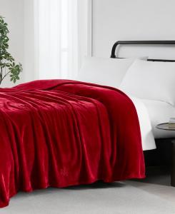 Плюшевое одеяло Micromink, размер Full/Queen Lauren Ralph Lauren, Red