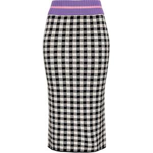 Повседневная длинная юбка женская черная белая PINKO