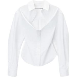 Деконструированная рубашка на пуговицах Alexander Wang Белая