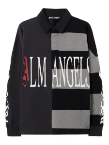 Рубашка поло в технике пэчворк Palm Angels, черный